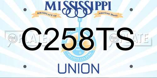 C258TS Mississippi License Plate