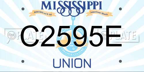 C2595E Mississippi License Plate