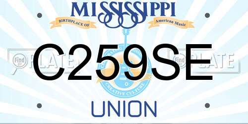 C259SE Mississippi License Plate