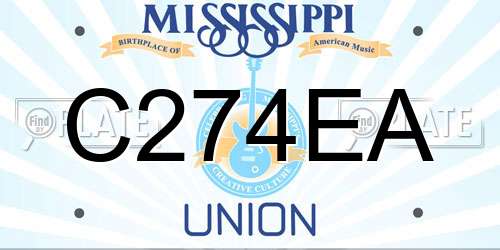 C274EA Mississippi License Plate