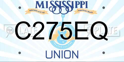 C275EQ Mississippi License Plate