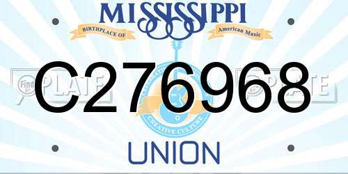 C276968 Mississippi License Plate