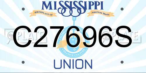 C27696S Mississippi License Plate