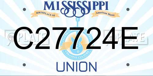 C27724E Mississippi License Plate