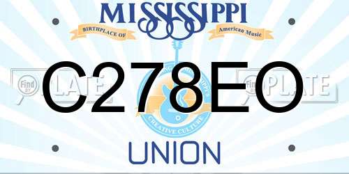 C278EO Mississippi License Plate