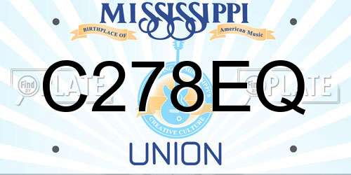 C278EQ Mississippi License Plate