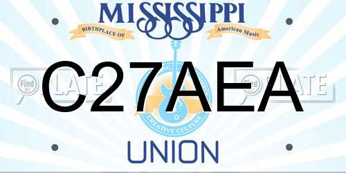 C27AEA Mississippi License Plate