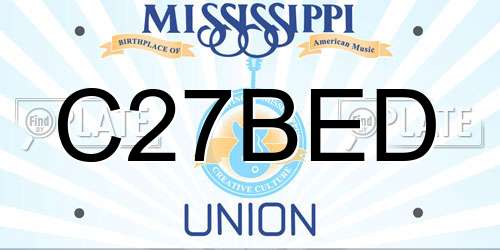 C27BED Mississippi License Plate