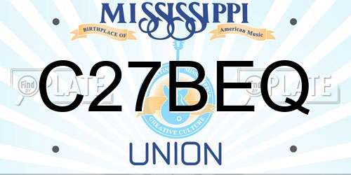 C27BEQ Mississippi License Plate