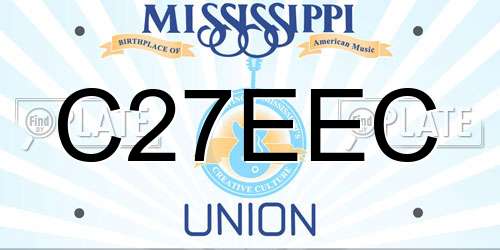 C27EEC Mississippi License Plate