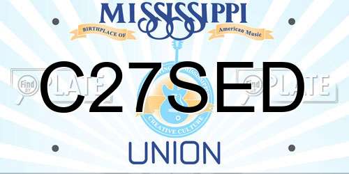 C27SED Mississippi License Plate