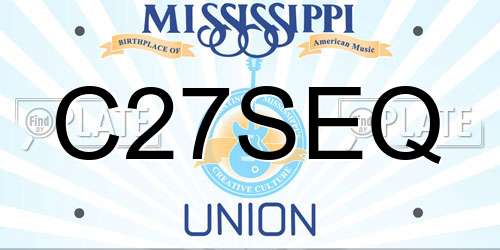 C27SEQ Mississippi License Plate