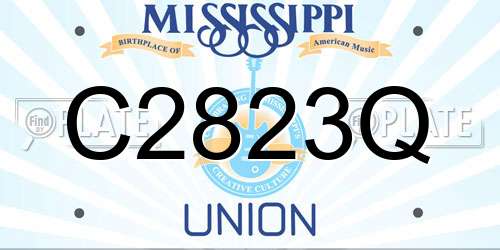 C2823Q Mississippi License Plate