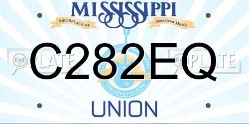 C282EQ Mississippi License Plate