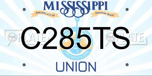 C285TS Mississippi License Plate