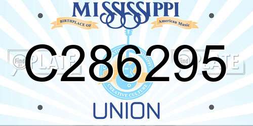 C286295 Mississippi License Plate