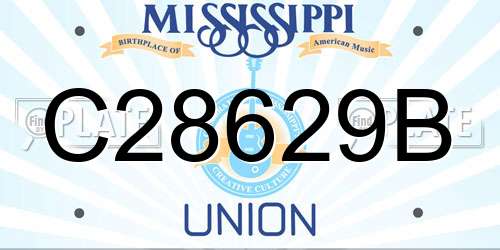 C28629B Mississippi License Plate