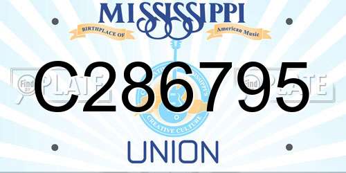 C286795 Mississippi License Plate