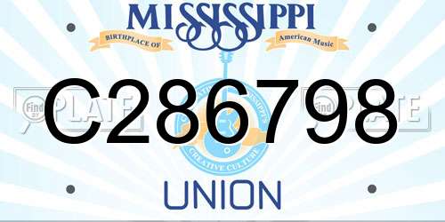 C286798 Mississippi License Plate