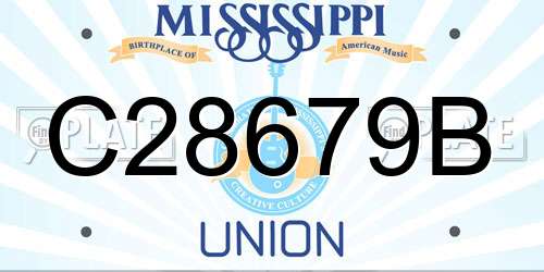 C28679B Mississippi License Plate
