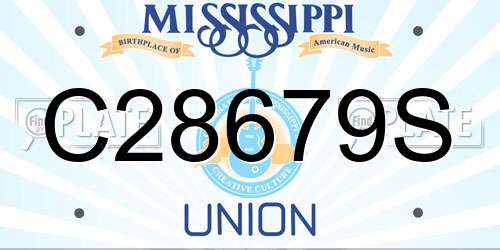 C28679S Mississippi License Plate