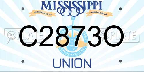 C2873O Mississippi License Plate