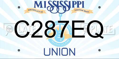 C287EQ Mississippi License Plate