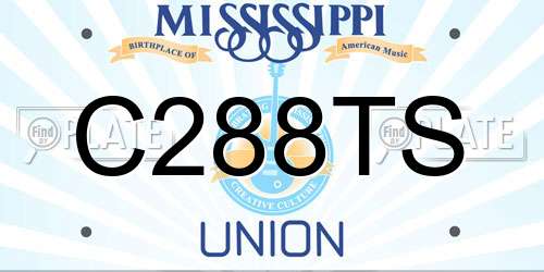 C288TS Mississippi License Plate
