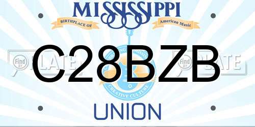 C28BZB Mississippi License Plate