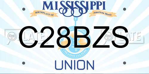 C28BZS Mississippi License Plate