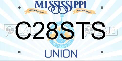 C28STS Mississippi License Plate