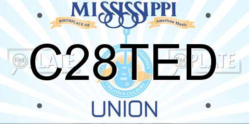 C28TED Mississippi License Plate