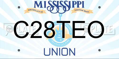 C28TEO Mississippi License Plate