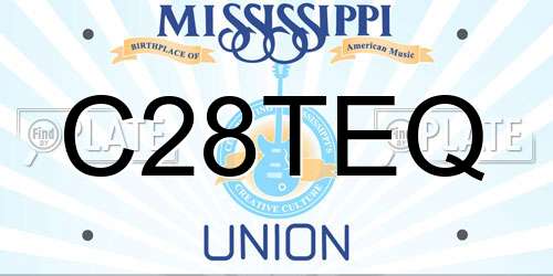 C28TEQ Mississippi License Plate