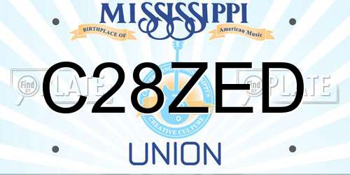 C28ZED Mississippi License Plate