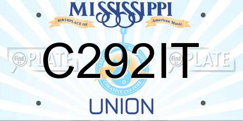 C292IT Mississippi License Plate