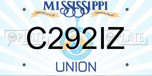 C292IZ Mississippi License Plate