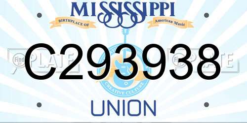 C293938 Mississippi License Plate