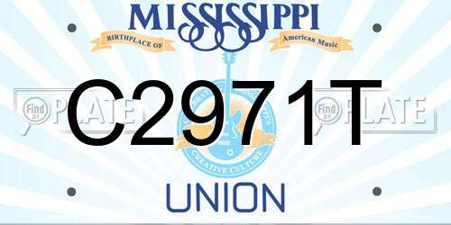 C2971T Mississippi License Plate