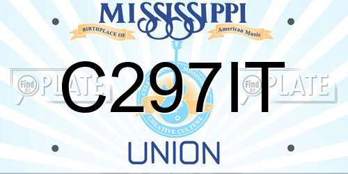 C297IT Mississippi License Plate