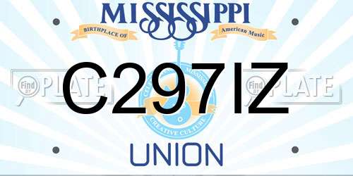 C297IZ Mississippi License Plate