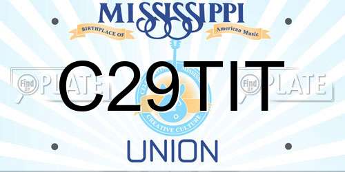 C29TIT Mississippi License Plate