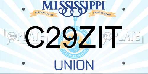 C29ZIT Mississippi License Plate