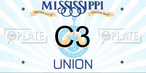 C3 Mississippi License Plate