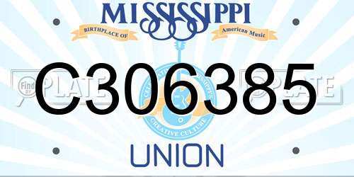 C306385 Mississippi License Plate