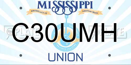 C30UMH Mississippi License Plate
