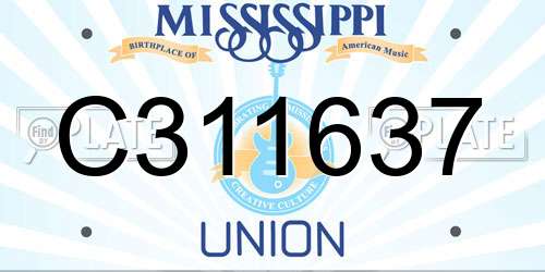 C311637 Mississippi License Plate