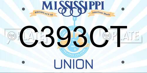 C393CT Mississippi License Plate