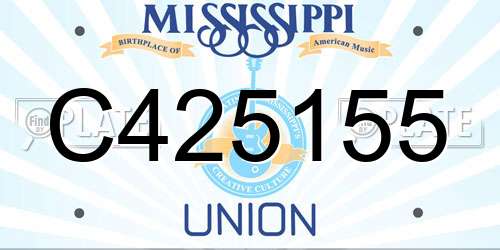 C425155 Mississippi License Plate
