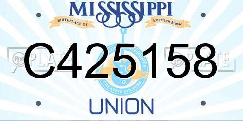 C425158 Mississippi License Plate
